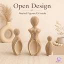 Offenes Design der ineinander passenden Mutter-Kind-Figuren